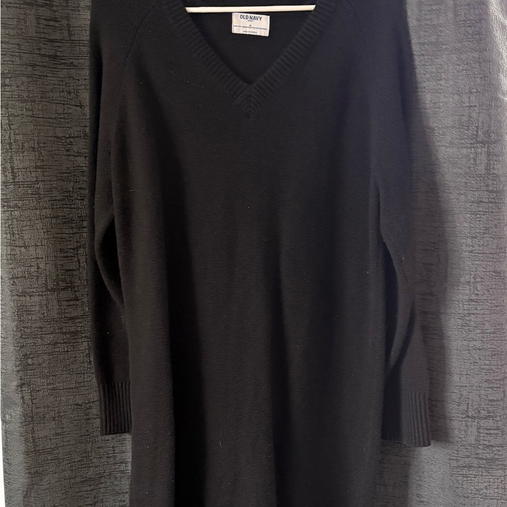 Old Navy Black SOFT Crewneck Sweater Dress